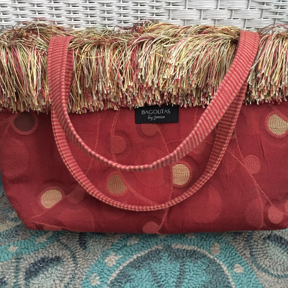 Bagolitas by Janice  Fall Fringe Tapestry Bag